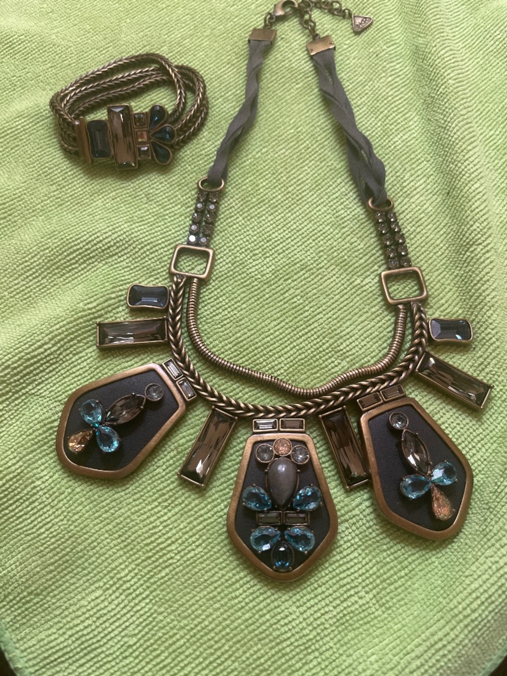 Vintage KR Statement Necklace & Bracelet